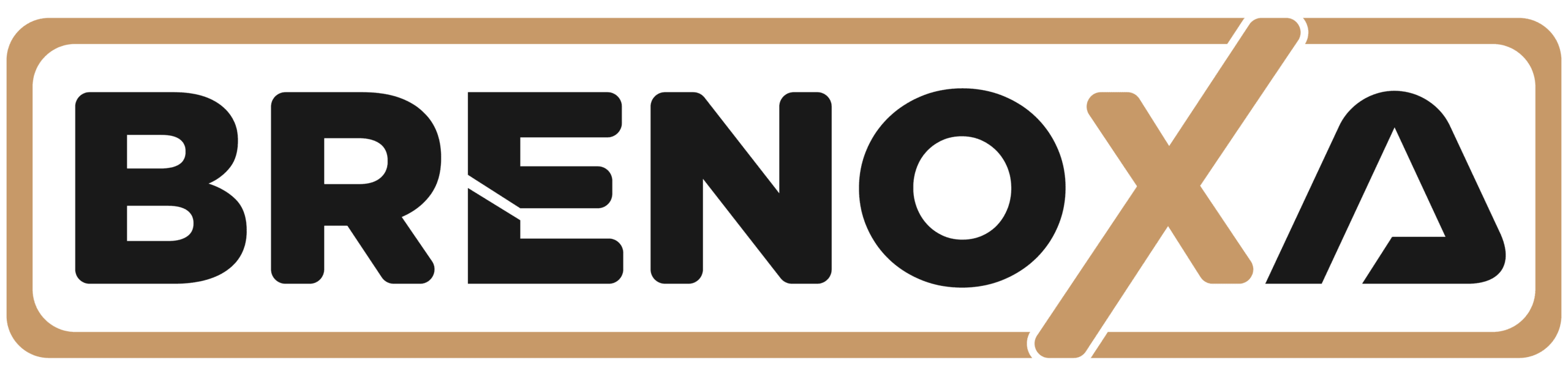Partially visible Brenoxa logo with black text and orange detail