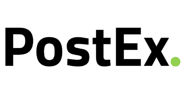 PostEx courier and fintech service logo with black and green typography on white background